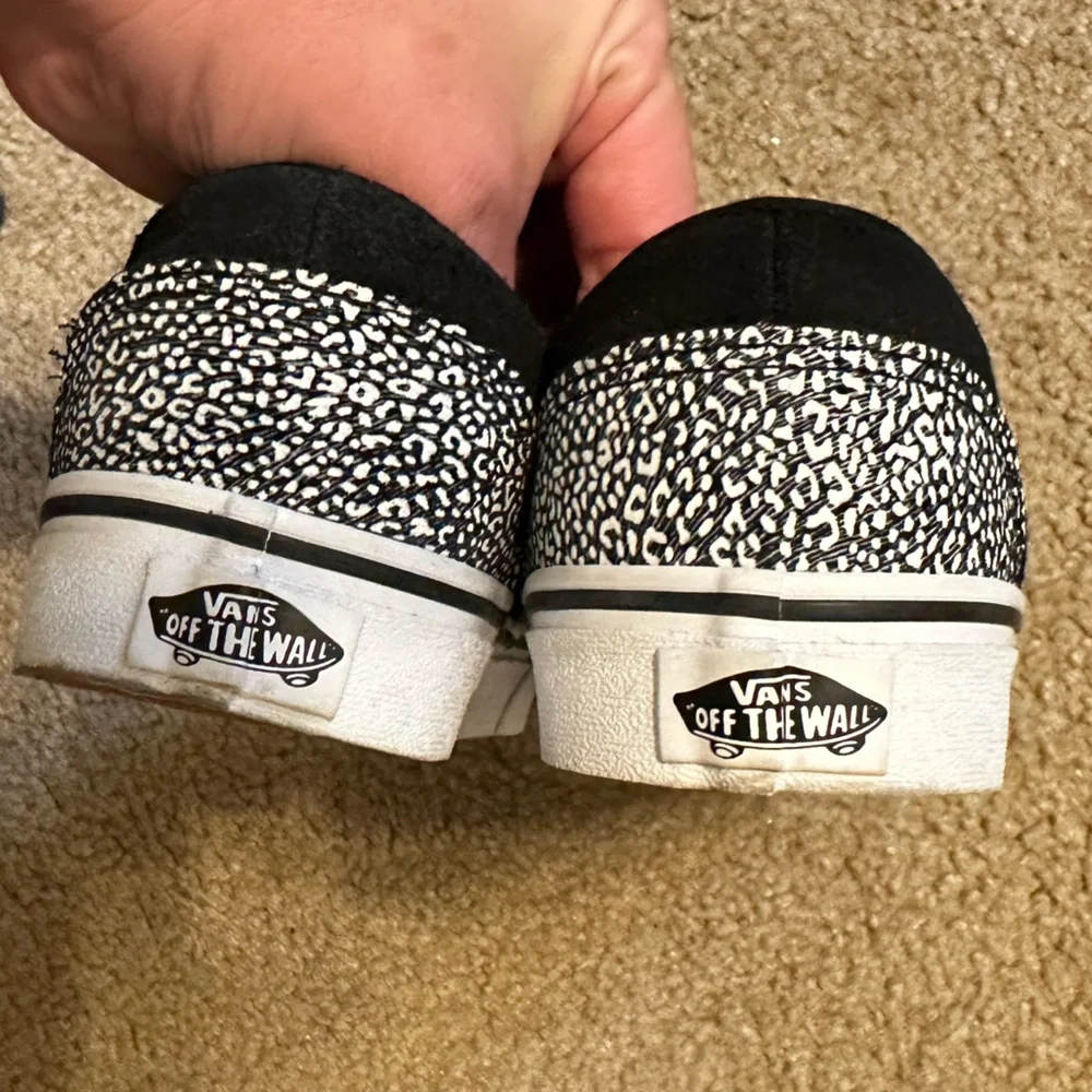 Vans Asher Spots Black Slip On Women's Skate Shoes - Excellent Condition